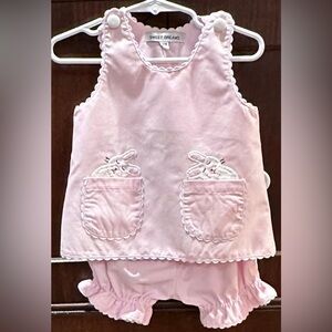 Sweet Dreams Girls 12M Pink “Bunny” Top and Bloomer Set